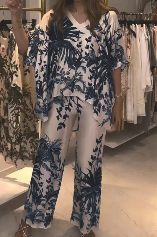Conjunto Estampado Gola em V