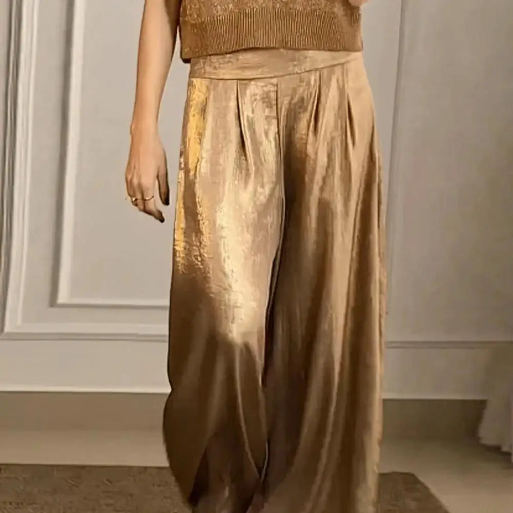 Calça Feminina Solta Cetim