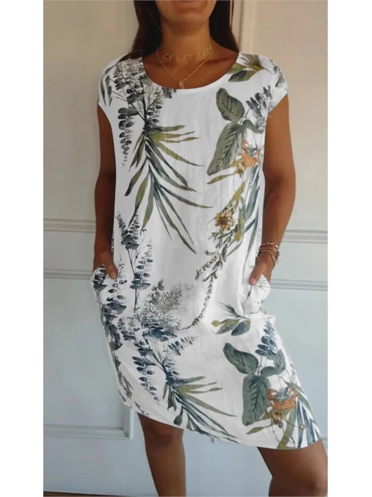 Vestido feminino Estampado Solto