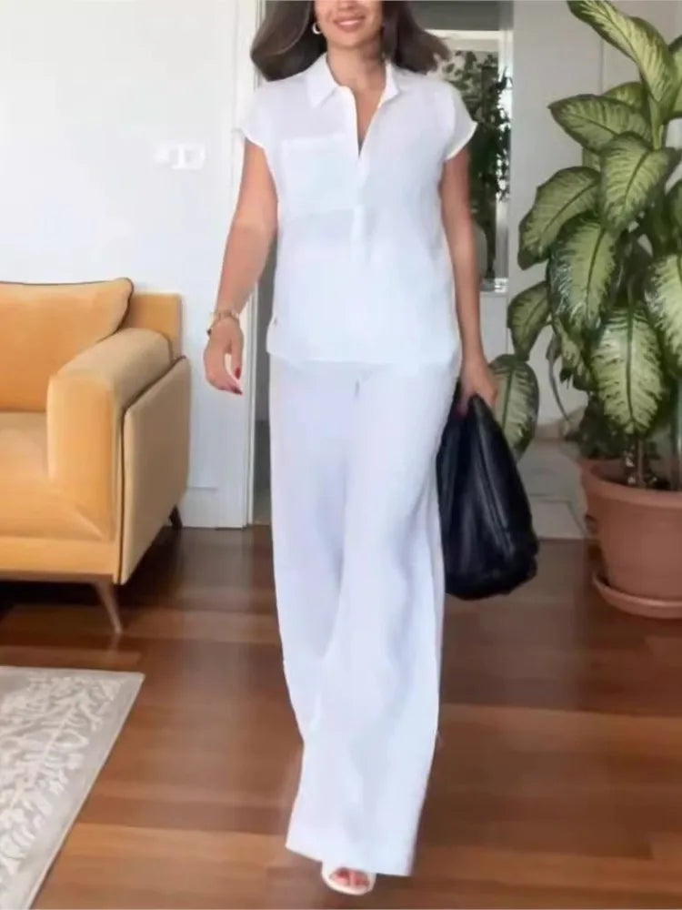 Conjunto Casual Algodão e Linho