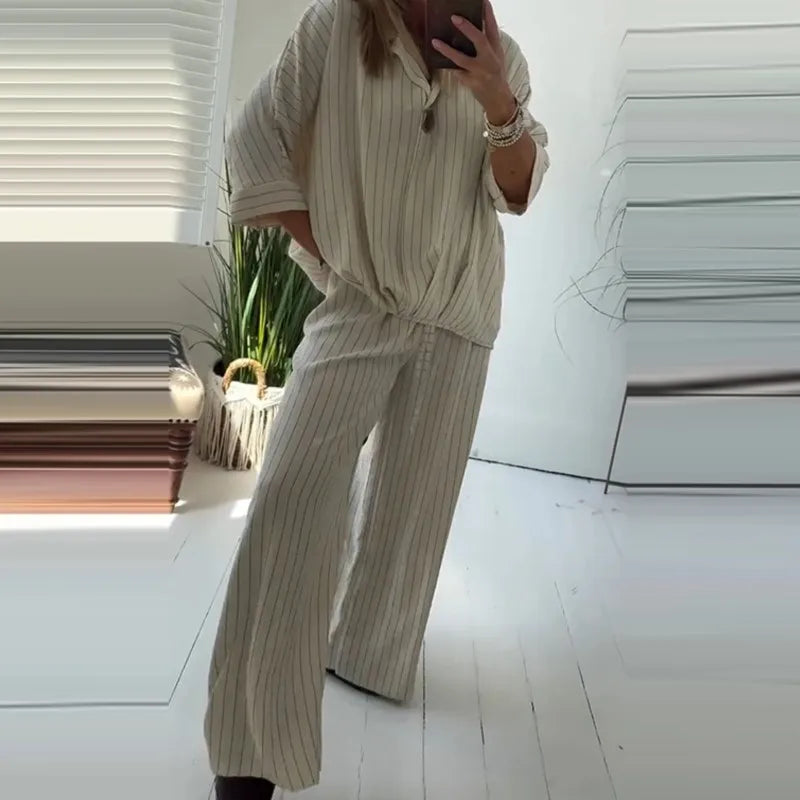 Conjunto Casual Listrado