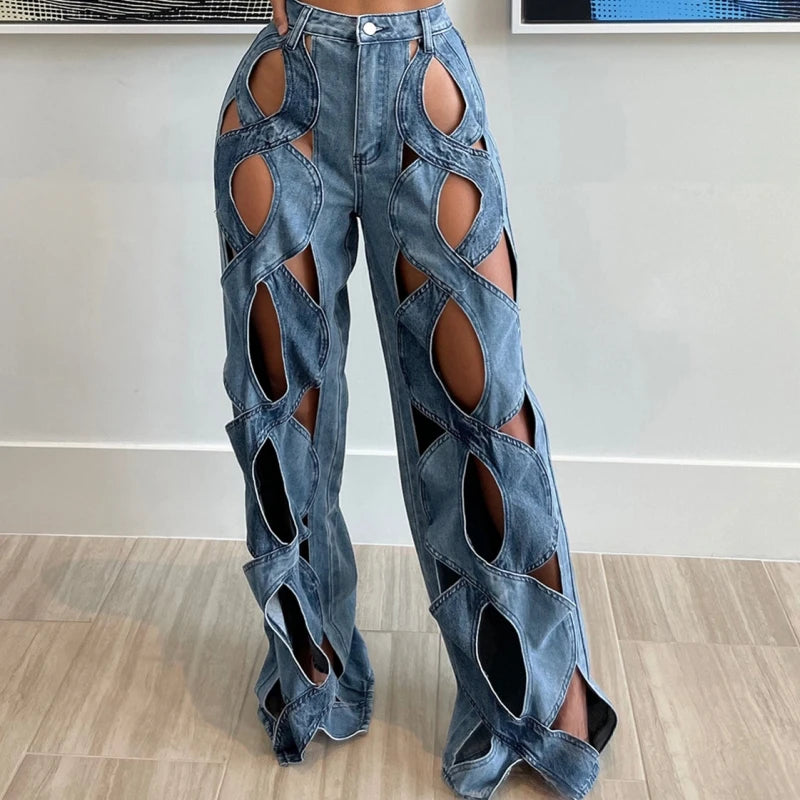 Calça Jeans Vazada