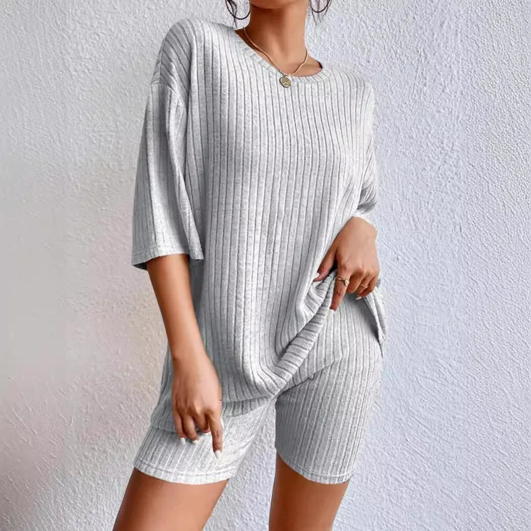 Conjunto Feminino Canelado Casual